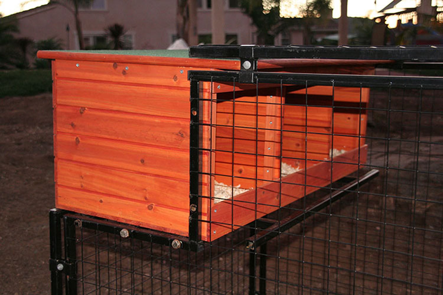 a mobile chicken coop